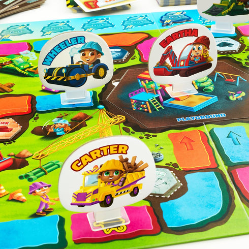 JH5 4 2-4 Construction Kids Board Game for Kids Ages and Up, Fun and Cooperative Building Game for Players, Easy