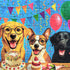 100 6-8 8-10, Piece Puzzles for Kids Ages Jigsaw Puzzles for Adults Seniors - Puppy Birthday Party