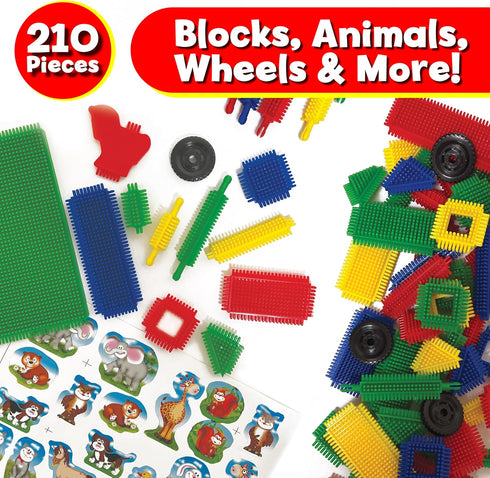 3-5 210 Set Ryan's Room Thistle Blocks STEM Toys Building Blocks Innovative Building Toys for Toddlers Pieces Colorful