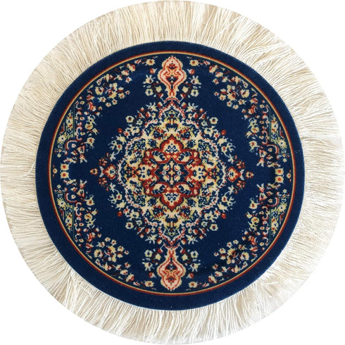 Set 4 5 Inch of Round Dollhouse Rugs Miniature Carpet Accessories for Doll Houses, Diameter Floor Dcor, Oriental Style