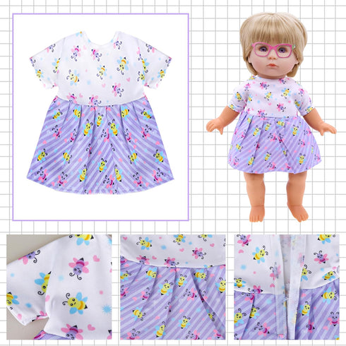 Alive Doll Clothes and Accessories, 6 Sets Baby Doll Outfits for 12-14.5 Inch Girl Dolls, Gift for Ages 5-10