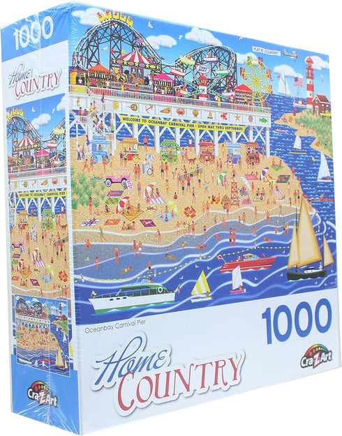 RoseArt - Home Country - Oceanbay Carnival Pier - 1000 Piece Jigsaw Puzzle for Adults
