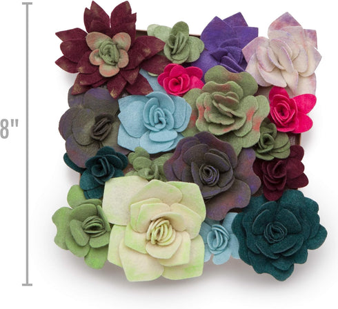 Craft Crush Felt Succulents Craft Kit - Fun & Easy Display Kit for Ages 13+, Small
