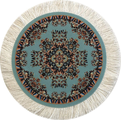 Set 4 5 Inch of Round Dollhouse Rugs Miniature Carpet Accessories for Doll Houses, Diameter Floor Dcor, Oriental Style