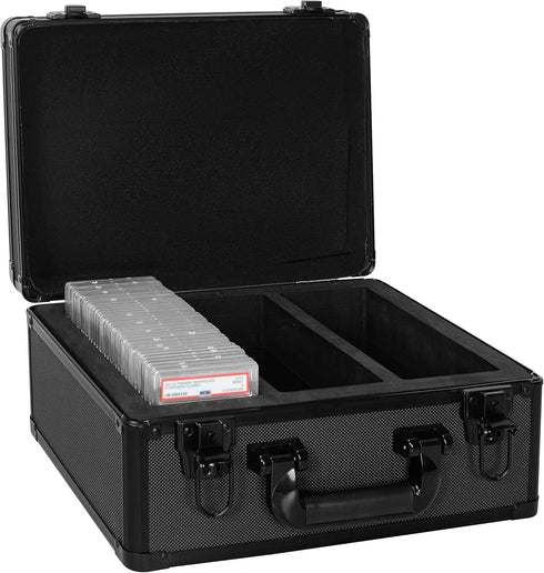 Aluminum Alloy Graded Card Case - Compatible with 100 Card Slabs, Fits PSA, CSG, BGS, and Top Loaders