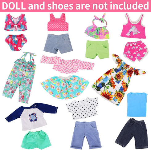 10 Sets 18 Inch 18 Ecore Fun Doll Clothes for Dolls pcs Outfits, Dresses, Swimwear, Jumpsuits & Tights | Costume