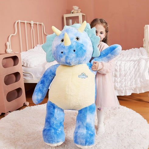 Toy,30" IKASA Giant Triceratops Stuffed Animal Plush Large Dinosaur Big Jumbo Soft Toys, Huge Size Cute Fluffy Plushy