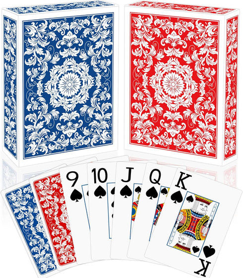 Metsyth Playing Cards,Deck of Cards,Playing Card 2 Pack,Poker Cards Set,Jumbo Large Print Playing