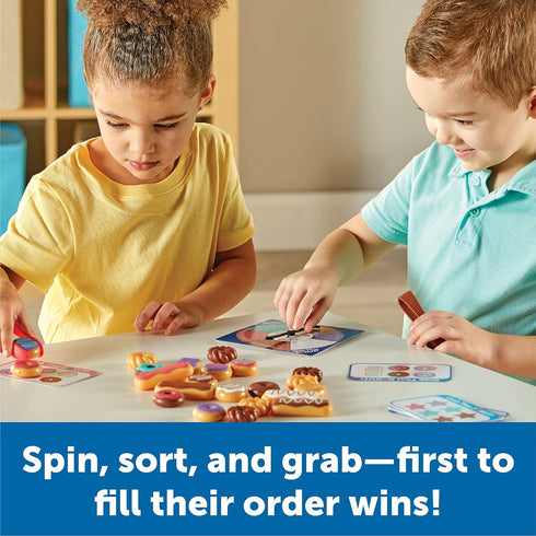Learning Resources Grab That Donut!, 39 Pieces, Ages 3+, Fine Motor Game, Toddler Learning Toys, Educational Games