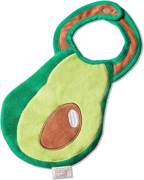 Avocado Shaped Drool Bib Premium Handmade Baby Bib for Infants & Toddlers