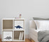 Set 2 Sweet Jojo Designs Navy Blue and Grey Modern Dino Foldable Fabric Storage Cube Bins Boxes Organizer Toys Kids