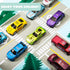 12 JOYIN Pcs Die-Cast Car Filled Big Easter Eggs, Bright Colorful Prefilled Plastic Eggs with Different Die-cast Cars