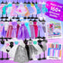 MINIFUN 1500+ Pcs Fashion Designer Kit for Girls, Sewing Kit with 7 Mannequins, DIY Arts and Crafts for Kids