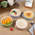 4 Packs iNeibo Porcelain Baby Bowls with Silicone Sleeve for Toddler Feeding, BPA-Free, Non Slip, Microwave