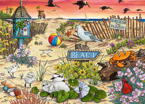 Wonder Forge Don't Disturb The Plovers 1000 Piece Jigsaw Puzzle for Adults