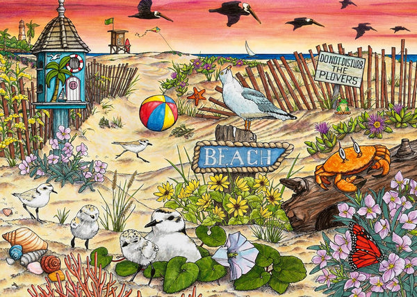 Wonder Forge Don't Disturb The Plovers 1000 Piece Jigsaw Puzzle for Adults