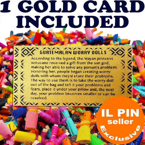 150 Worry Dolls in Bulk - Guatemalan Dolls for Girls and Boys, 1 inch, 150 Pack