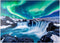 MyPuzzle Northern Lights Over Godafoss Waterfall - Premium 1000 Piece Jigsaw Puzzle for Adults