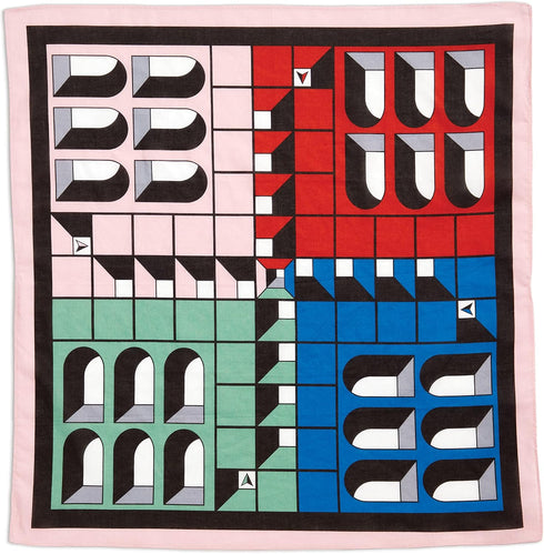 Galison Jonathan Adler Arcade Classic Bandana Game - Includes 16 Wooden Pieces, 2 Dice, Instructions