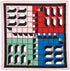 Galison Jonathan Adler Arcade Classic Bandana Game - Includes 16 Wooden Pieces, 2 Dice, Instructions