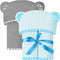 ELSVIN Set of 2 Hooded Baby Towels Blue and Grey Luxurious, Large and