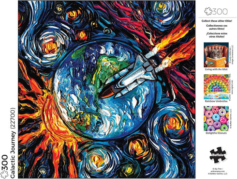 Buffalo Games - Aja Trier - Galactic Journey - 300 Piece Jigsaw Puzzle for Families, Finished Size 21.25 x 15.00