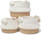 NaturalCozy 3-Piece Cotton Rope Woven Decorative Storage Basket Set – Organizing Baskets for Nursery Baby Stuff, Gift