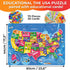 QUOKKA Puzzles for Kids Ages 4-6, 70 Pcs Jigsaw Puzzles for 6-8 Year Olds, 50 Double-Sided Cards | Learn USA |