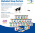 208 3+, Learning Resources Alphabet Soup Sorters - Pieces, Ages Early Phonics Manipulatives, ABCs, Alphabet Awareness
