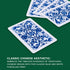 drizzle Poker Mahjong Playing Cards Table Game, Chinese Blue and White Porcelain Design, 144 Card Chips Set