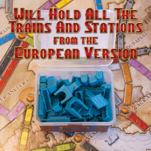 BitsBin Storage Cases for Ticket to Ride Board Games, Compatible with Original, Europe, Rails and Sails Versions