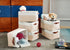 DECOMOMO Small Storage Baskets for Organizing, Linen Closet, Bathroom, Nursery, Fabric Bulk Decorative (Beige and