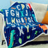 ABC Blanket Alphabet Lore Throw Blanket Alphabets Printed Blankets Soft Flannel Throw Blue Dinosaurs Cute Cartoon Blanket Gifts for Boys Girls (Dinosaurs, 50"x60") by Jurllyshe