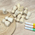 100 Pieces Unfinished Wooden Peg Dolls, Craft Blank Family Figures 5/8 x 1-1/4 Inch
