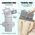 Portable Changing Pad Waterproof Foldable Diaper Changing Pad with Wipes Pocket, Soft Travel Changing Mat for Baby