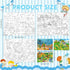 Set 3 45 32 Inch Funrous of Jumbo Giant Coloring Poster x Large Table Wall Size Coloring Sheets with Zoo Animal, Ocean