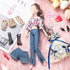 Geyoga 3 Set 12 Pcs Doll Clothes and Accessories for 12 Inch Dolls, Summer Casual Wear Outfits