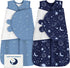 Unnivoll Newborn Sleep Sack Swaddle 100% Cotton Baby Swaddle 0-3 Months, 3-Way