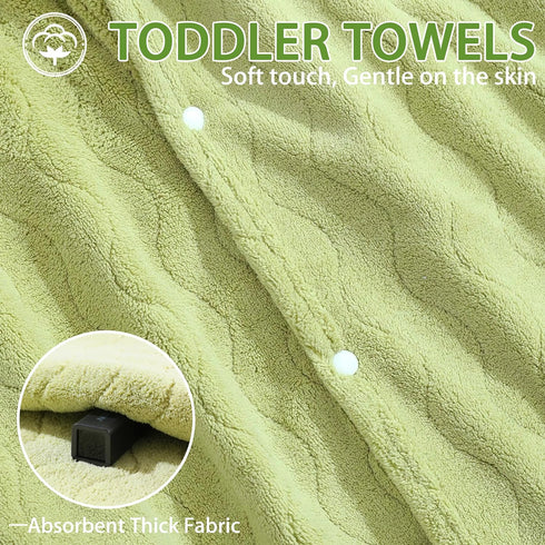 2-Pack 27.5"X55" Toddler Towels Hooded Kids Bath Towel Unisex Toallas para Bebe Thick Ultra Absorbent Soft Baby Towels
