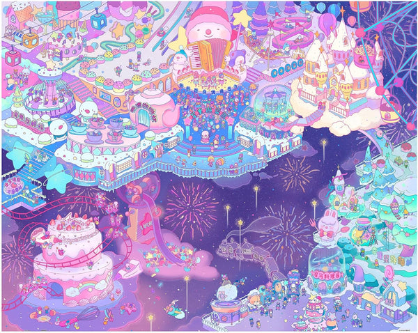 Pintoo Jigsaw Puzzles 2000 Piece for Adults - Lai Jiashan Starry Land - Beautiful Plastic Puzzle for Home Decor