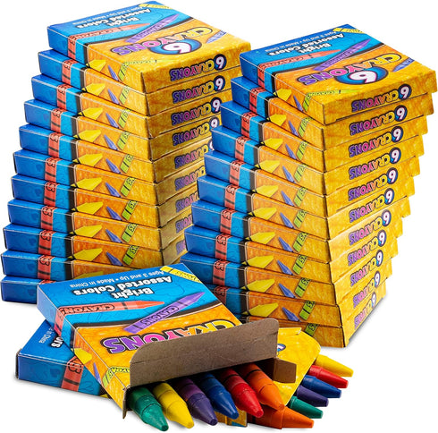 120, 6-Packs 720 Bedwina Bulk Crayons - Case of Total Crayons Bulk School Supplies for Kids, Toddlers, Teachers