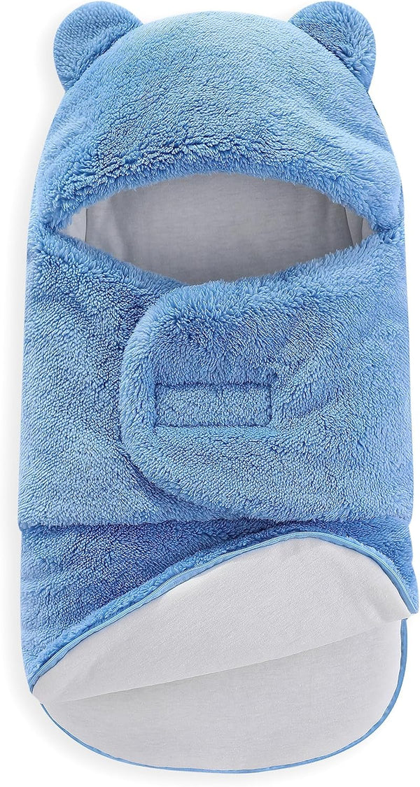 AiWMGL Baby Swaddle Blanket Boys Girls Fleece Winter Warm Adjustable Newborn Swaddling