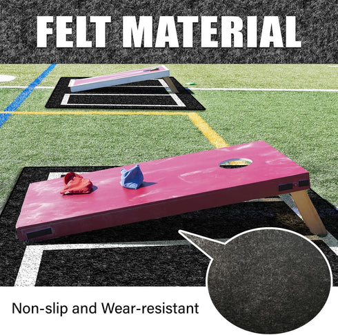 KEOHOLI 2 Packs 5 8 Cornhole Mats x Ft Felt Prevent Slipping Cornhole Pads for Cornhole Board Pitch Pads Cornhole Board