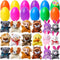 JOYIN 12 Pcs Mini Stuffed Animal Plush Toys, Prefilled Easter Eggs for Kids Egg Hunt & Party Favors