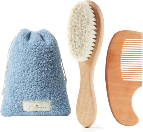 MYZI Baby Hair Brush Set Soft Baby Brush Set for Newborns, Baby