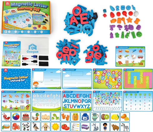 6 3+ Coogam Preschool Alphabet Learning Activities, Magnetic EVA Letters Matching & Handwriting Game, Educational ABC