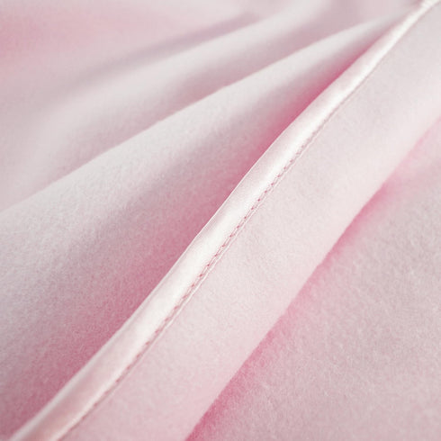 TL Care Cozy, 30" 30" (Pack 2) Fleece Blanket with Silk-Like Satin Trim, Soft, Warm & Pink, x for Boys and Girls