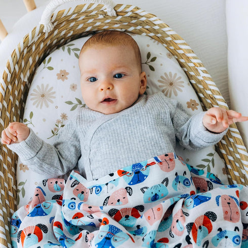 Roo and Bear 47 47 Inch, 2 Pack Muslin Swaddle Blankets for Newborn Baby, Buttery Soft and Breathable Receiving Blanket