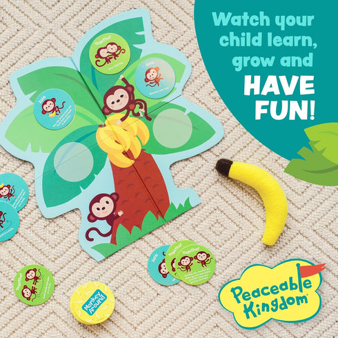 Peaceable Kingdom Monkey Around - First Game for Toddlers, Interactive Play with Parent for Ages 2+