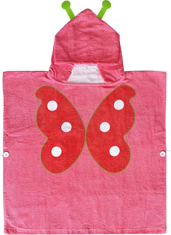 Kids Bath Hooded Towel Butterfly Cotton Beach Towel for Toddler Boys Girls